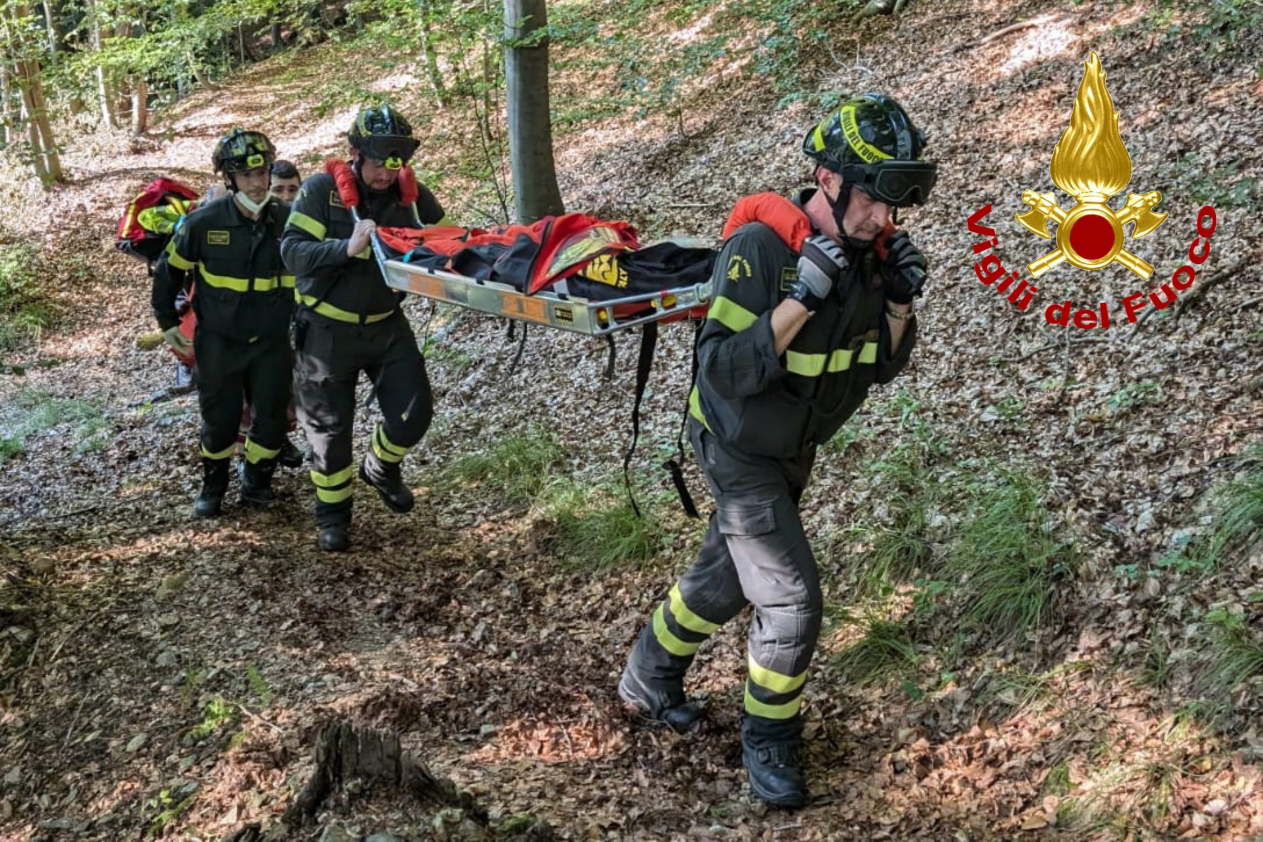 FOLECCHIO DI ROSSA – Intervento dei Vigili del Fuoco per soccorso a persona anziana